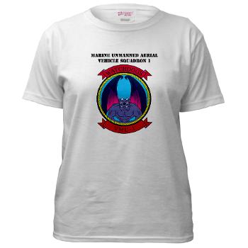 MUAVS1 - A01 - 04 - Marine Unmanned Aerial Vehicle Sqdrn 1 with text - Women's T-Shirt